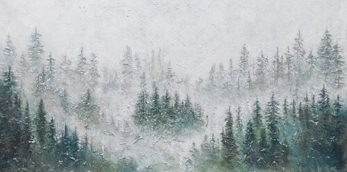 Forest Symphony — Textured Premium Landscape von Evgeniya Duvakina, Malerei kaufen auf Singulart