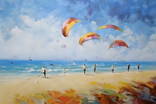 Oil painting “Happy Day”, gallery quality par Evgeniya Duvakina, Peinture en vente sur Singulart