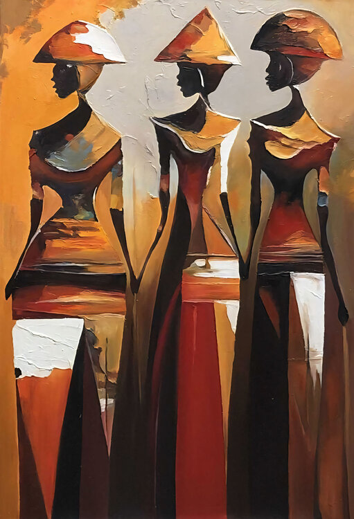 Oil painting “African Rhythm” – finest artistry Evgeniya Duvakina