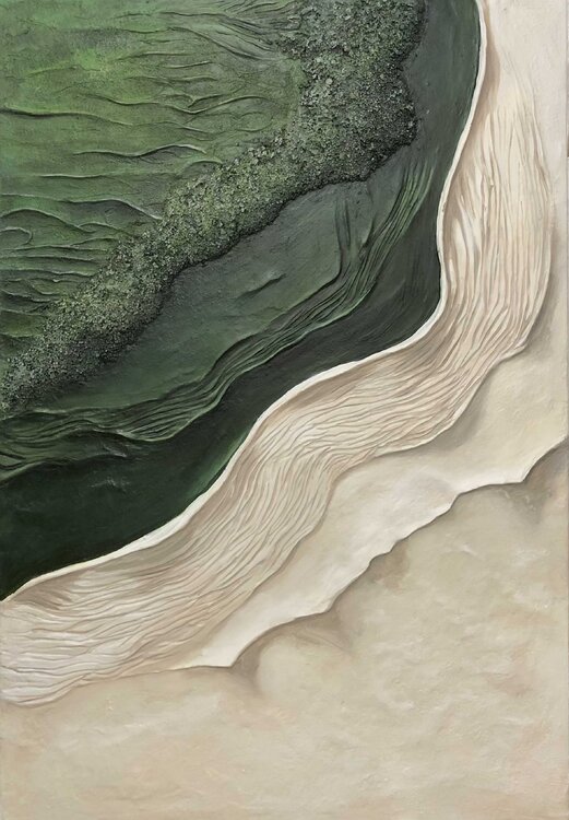 Relief Painting – Wealth of Life with Noble Shades, Exclusive Evgeniya Duvakina