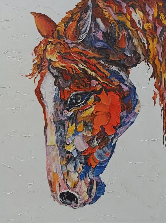 Premium Painting “Mosaic Horse” Evgeniya Duvakina