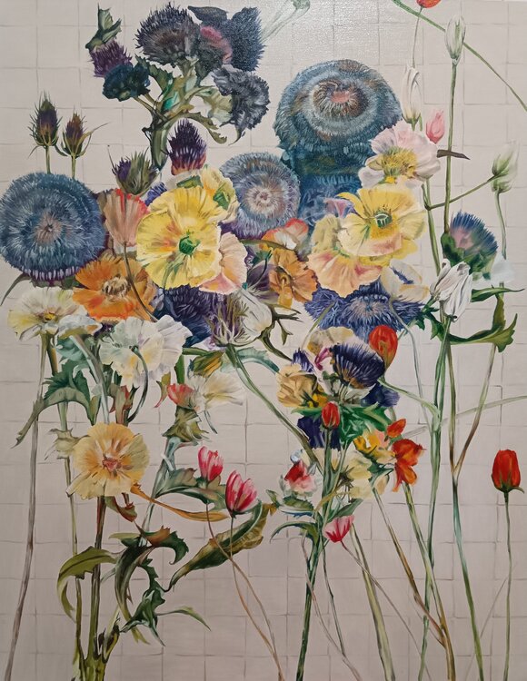 Exclusive Oil Painting Wild Flowers Evgeniya Duvakina