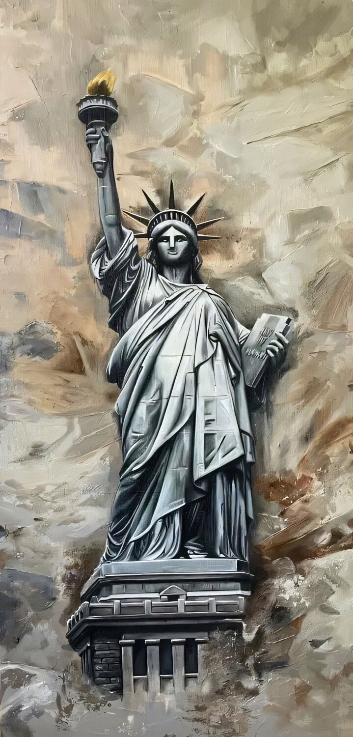 The Statue of Liberty Evgeniya Duvakina Originalgemälde zu verkaufen