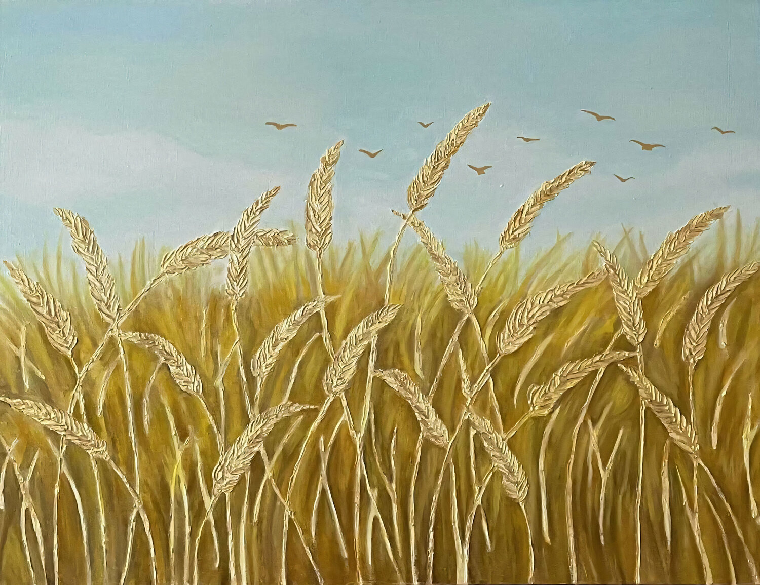 Warmth of the Harvest Evgeniya Duvakina Originalgemälde zu verkaufen