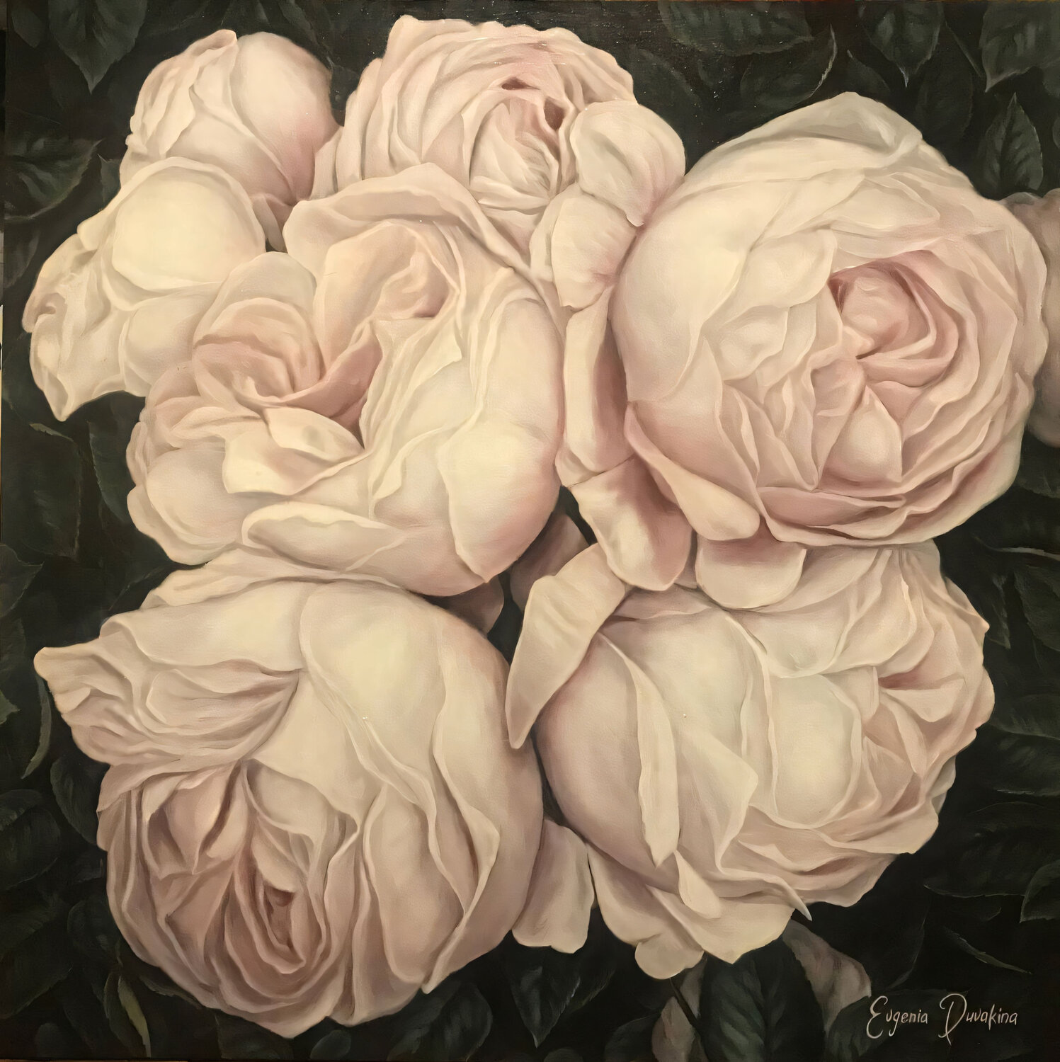Delicate Oil Painting "Captivating Tenderness" Evgeniya Duvakina Originalgemälde zu verkaufen