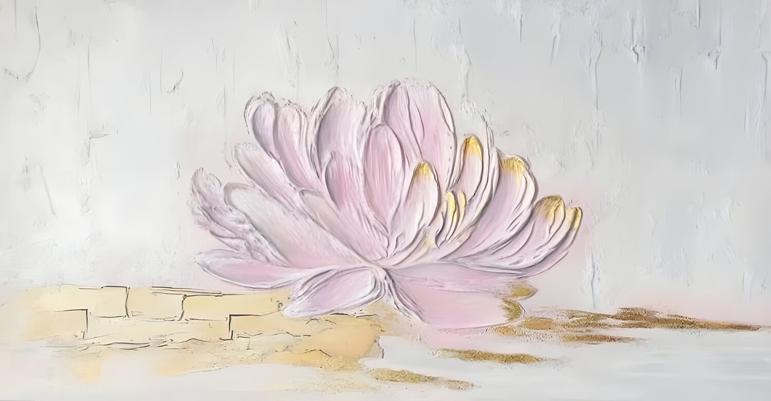 Painting “Marshmallow Tender Flower” – Premium Texture Evgeniya Duvakina Originalgemälde zu verkaufen