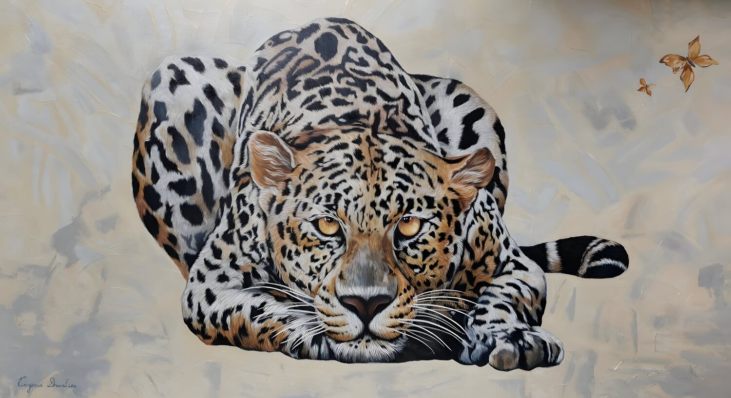 Oil Painting “Leopard” — Premium Quality Evgeniya Duvakina Originalgemälde zu verkaufen