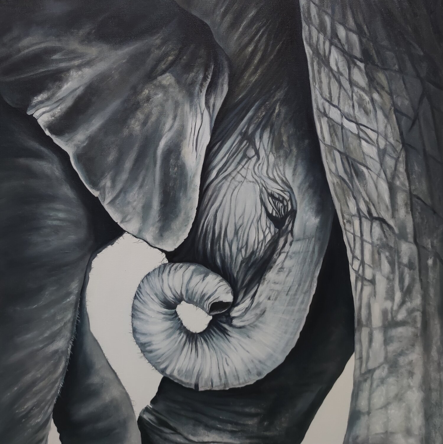 Oil Painting Elephant Premium Quality Evgeniya Duvakina Originalgemälde zu verkaufen