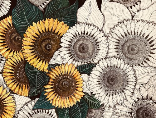 “Ovunque sei io ti guardo” Girasoli de Maddalena Gardan, Pintura a la venta en Singulart