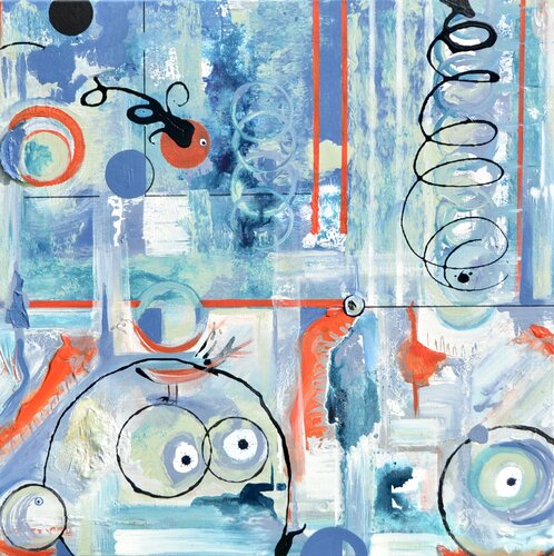 COCK-A-DOODLE-DOO van Joe LaMattina, Schilderij te koop op Singulart
