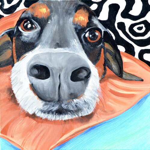 Lewis: Up Close & Personal van Joe LaMattina, Schilderij te koop op Singulart