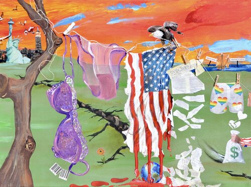 Is It Really 2026 In America? di Joe LaMattina, Pittura in vendita su Singulart