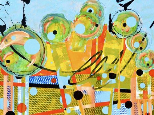 Nosey Neighbors von Joe LaMattina, Malerei kaufen auf Singulart