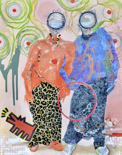 Keith's Dog & a Hula Hoop di Joe LaMattina, Pittura in vendita su Singulart