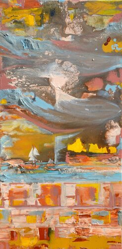 Boats on the Bay van Joe LaMattina, Schilderij te koop op Singulart