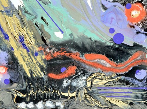 Space Travel di Joe LaMattina, Pittura in vendita su Singulart