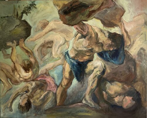 Pouvoir, rebellion et chaos von Christine Viens, Malerei kaufen auf Singulart