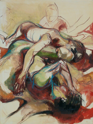 Eros, Kaos et Thanatos 11 di Christine Viens, Pittura in vendita su Singulart