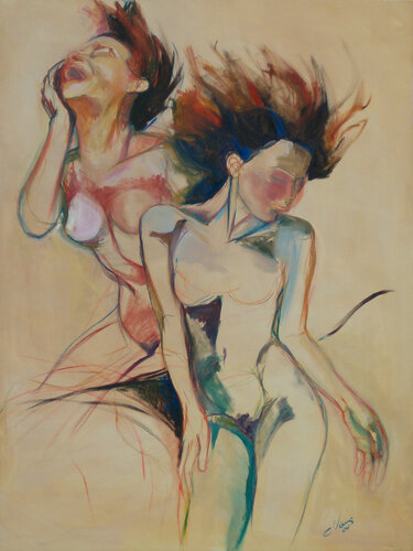 Parfum de femme di Christine Viens, Pittura in vendita su Singulart