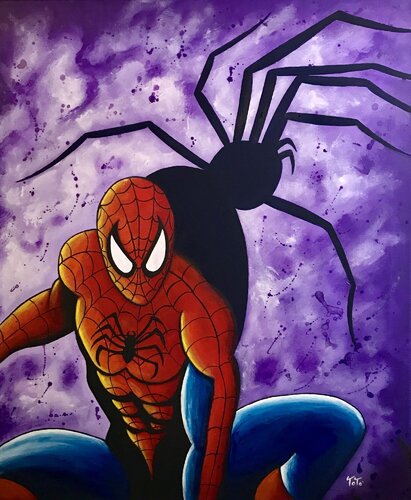 The  Shadow Of Spiderman de Salvatore Petrucino, Pintura a la venta en Singulart