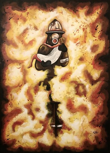 Man Of Fire van Salvatore Petrucino, Schilderij te koop op Singulart