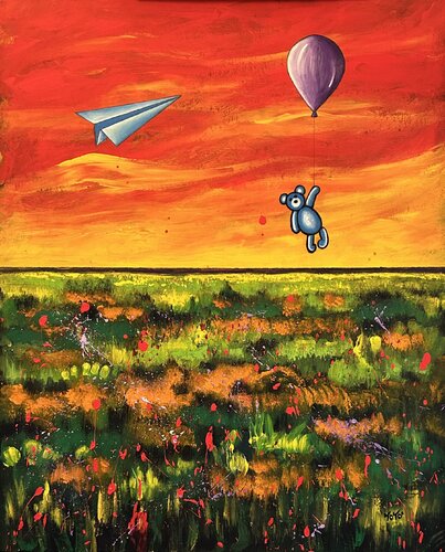 Bear in the Sky von Salvatore Petrucino, Malerei kaufen auf Singulart