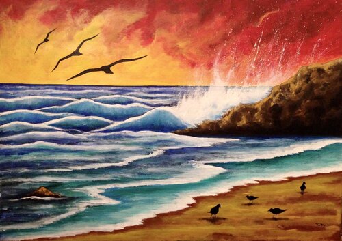 Mare al tramonto. Salvatore Petrucino