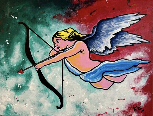 Cupido For President von Salvatore Petrucino, Malerei kaufen auf Singulart
