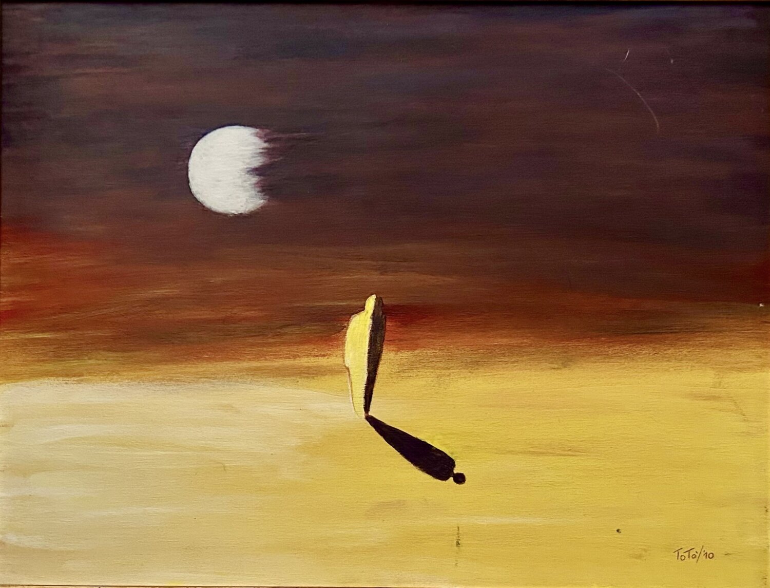 L’uomo e la Luna Salvatore Petrucino Peinture originale à vendre