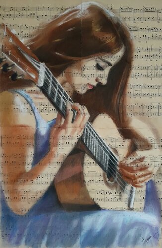 Melody of love von Inga Yarotskaya, Zeichnungen kaufen auf Singulart