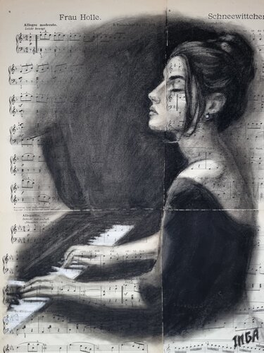 Pianist von Inga Yarotskaya, Zeichnungen kaufen auf Singulart