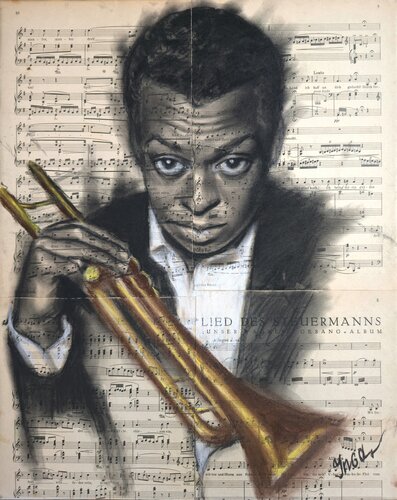Miles Davis Portrait von Inga Yarotskaya, Zeichnungen kaufen auf Singulart