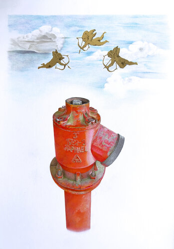 The Private Life of Hydrants. Raphael. van igor kotlarski, Tekening te koop op Singulart