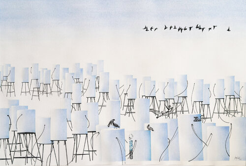 Silence. von igor kotlarski, Zeichnungen kaufen auf Singulart