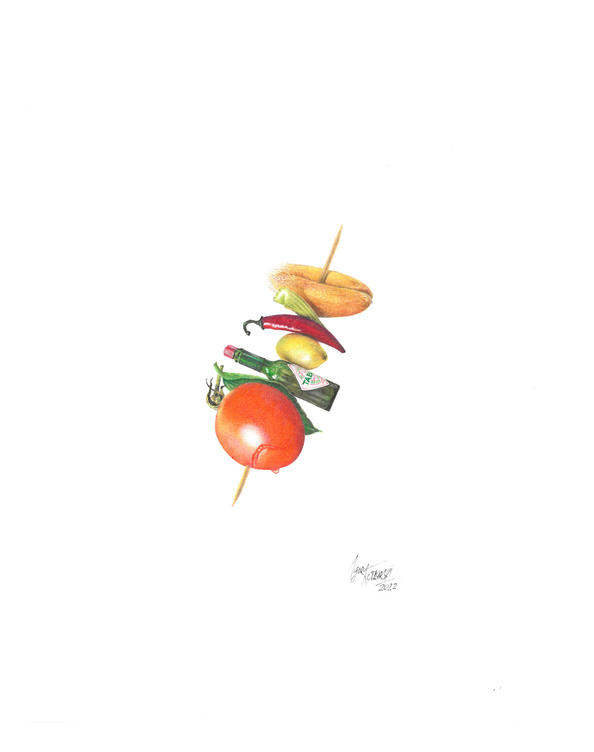 Cocktails. Bloody mary. igor kotlarski Zeichnungen zu verkaufen
