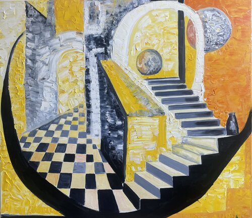 "Architectural Illusion" di Elena Logovinsky, Pittura in vendita su Singulart