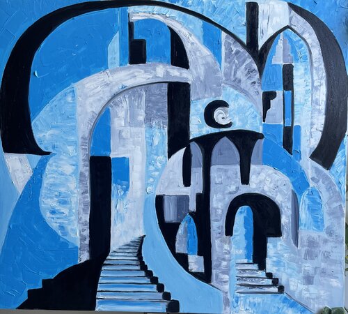 "Architectural Expression" van Elena Logovinsky, Schilderij te koop op Singulart