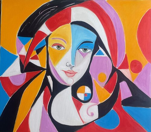 "Abstract Madonna" van Elena Logovinsky, Schilderij te koop op Singulart