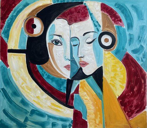 "Duet of Dreams and Reality" di Elena Logovinsky, Pittura in vendita su Singulart