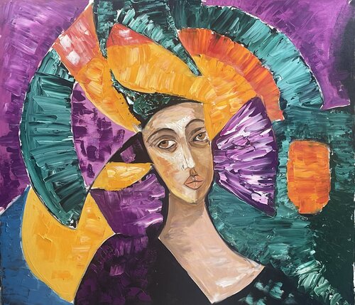Сubic portrait by Elena Logovinsky, Painting for Sale on Singulart