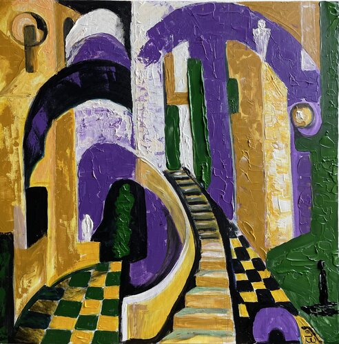 "Steps of Absurdity" van Elena Logovinsky, Schilderij te koop op Singulart