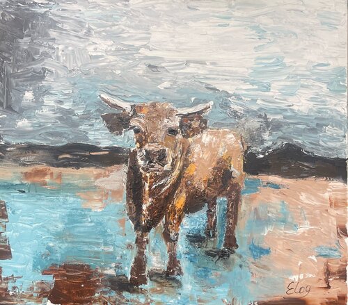 Bull van Elena Logovinsky, Schilderij te koop op Singulart