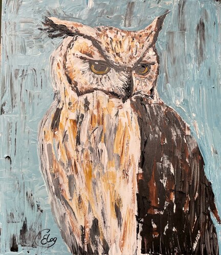 Owl von Elena Logovinsky, Malerei kaufen auf Singulart