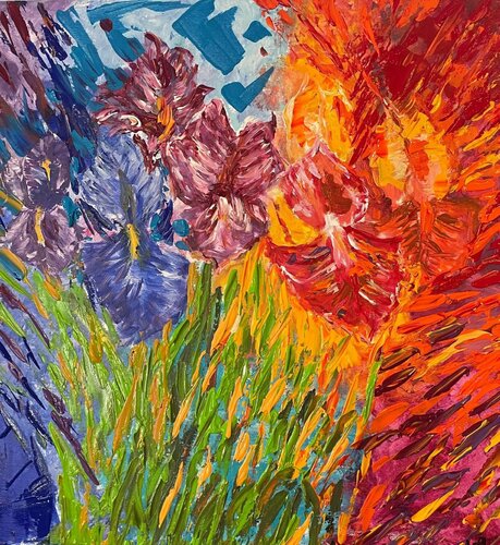 "Irises" von Elena Logovinsky, Malerei kaufen auf Singulart