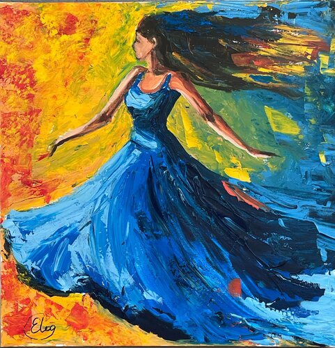 “Whirling Grace” by Elena Logovinsky, Painting for Sale on Singulart
