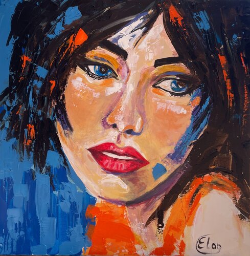 Gaze into Silence van Elena Logovinsky, Schilderij te koop op Singulart