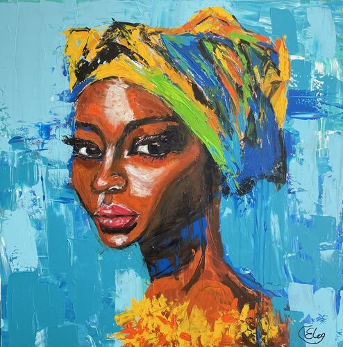 “Daughter of Africa” von Elena Logovinsky, Malerei kaufen auf Singulart