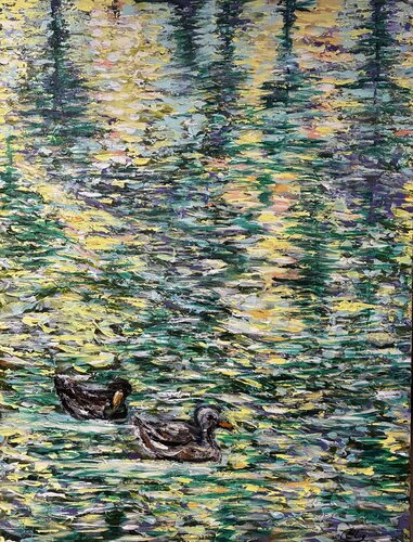 “Monet Echoes: Yarkon Reflections” par Elena Logovinsky, Peinture en vente sur Singulart