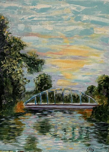 “Yarkon Bridge” van Elena Logovinsky, Schilderij te koop op Singulart
