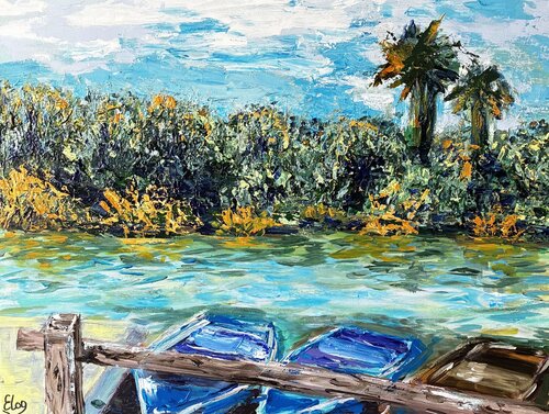 Whispers of Yarkon par Elena Logovinsky, Peinture en vente sur Singulart